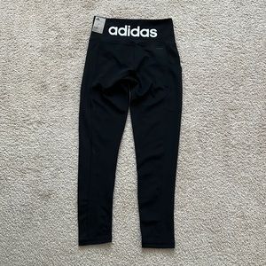New adidas 7/8 tight high rise training leggings size small black
